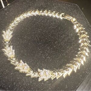 7” pointy design 18kt gold plated bracelet